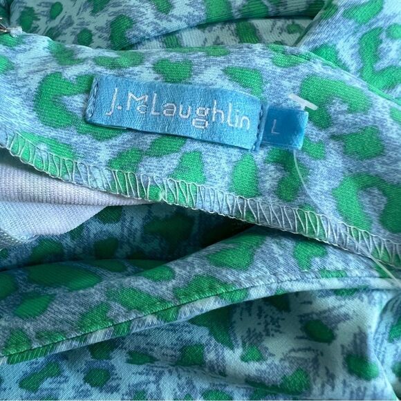 NEW J. McLaughlin Karla Maxi Dress Cheetah Print Green Blue Catalina Cloth L NWT - Picture 5 of 7